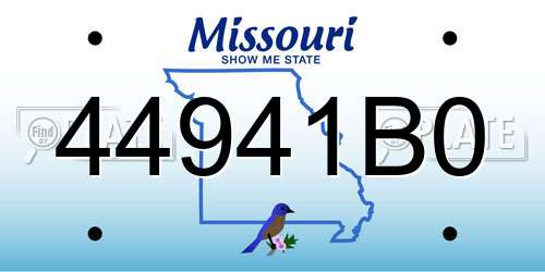 44941B0 Missouri License Plate