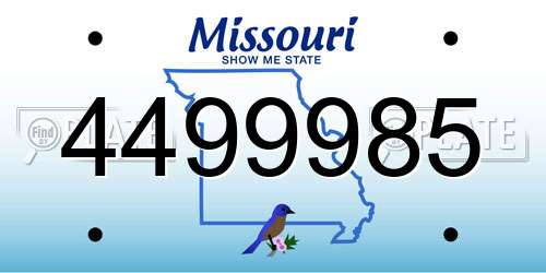 4499985 Missouri License Plate