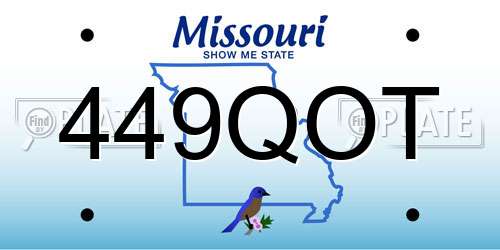 449QOT Missouri License Plate