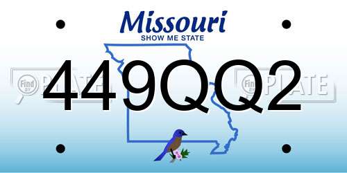 449QQ2 Missouri License Plate