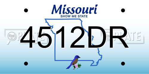 4512DR Missouri License Plate