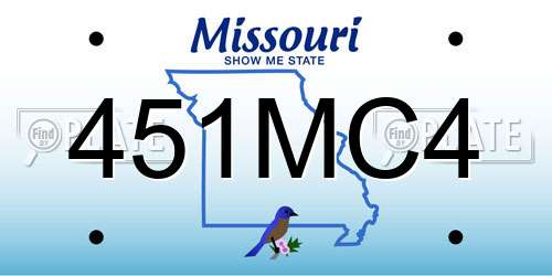 451MC4 Missouri License Plate