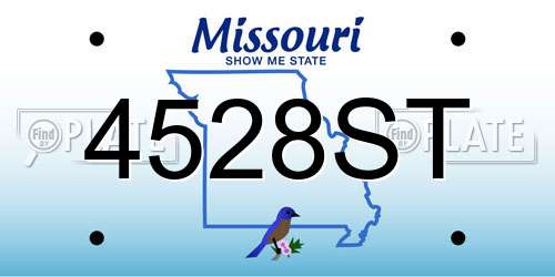 4528ST Missouri License Plate