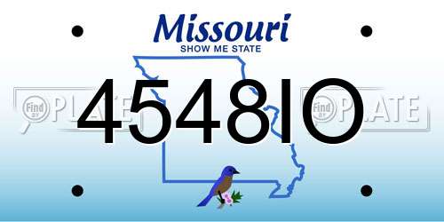 4548IO Missouri License Plate