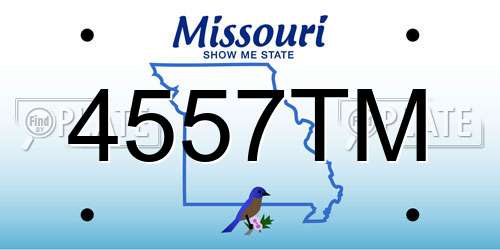 4557TM Missouri License Plate