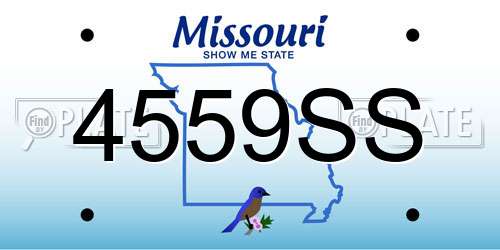 4559SS Missouri License Plate
