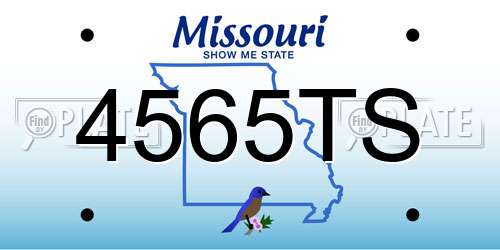 4565TS Missouri License Plate