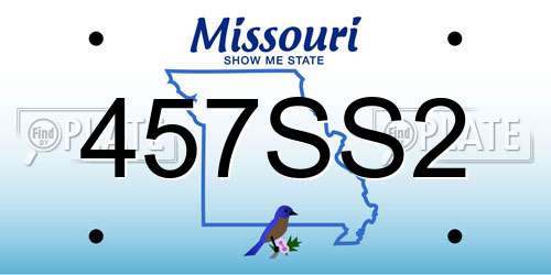 457SS2 Missouri License Plate