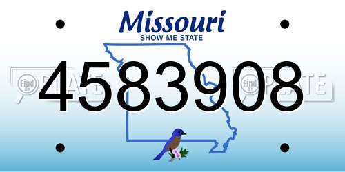 4583908 Missouri License Plate