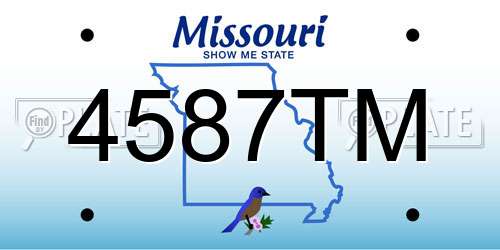 4587TM Missouri License Plate