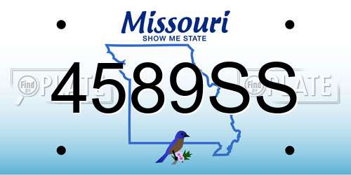 4589SS Missouri License Plate