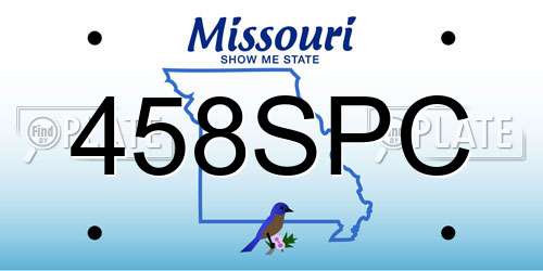 458SPC Missouri License Plate