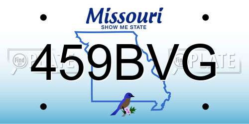 459BVG Missouri License Plate