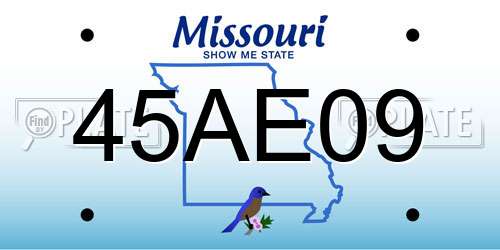 45AE09 Missouri License Plate