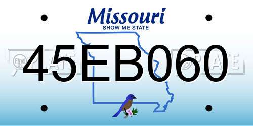 45EB060 Missouri License Plate