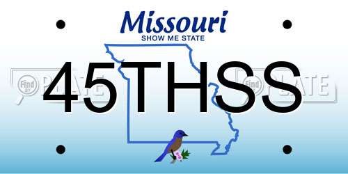 45THSS Missouri License Plate