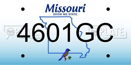 4601GC Missouri License Plate