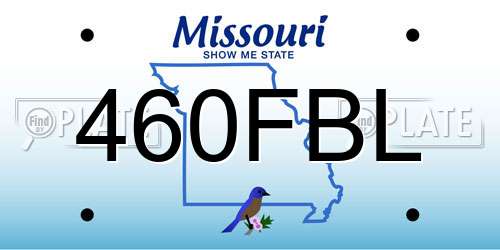 460FBL Missouri License Plate