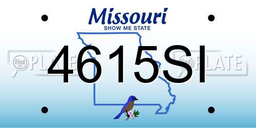 4615SI Missouri License Plate