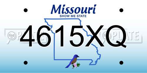 4615XQ Missouri License Plate