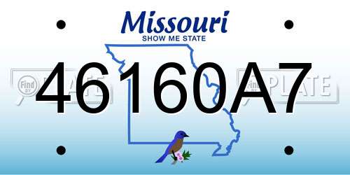 46160A7 Missouri License Plate