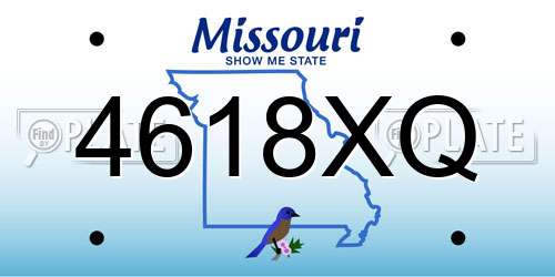 4618XQ Missouri License Plate
