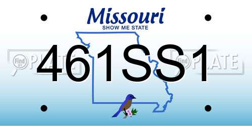 461SS1 Missouri License Plate
