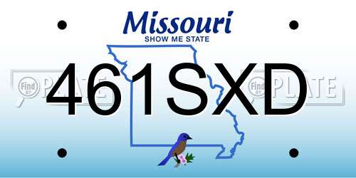 461SXD Missouri License Plate