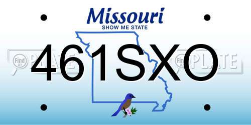 461SXO Missouri License Plate