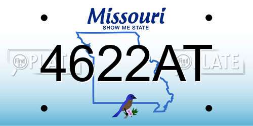4622AT Missouri License Plate