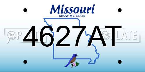 4627AT Missouri License Plate