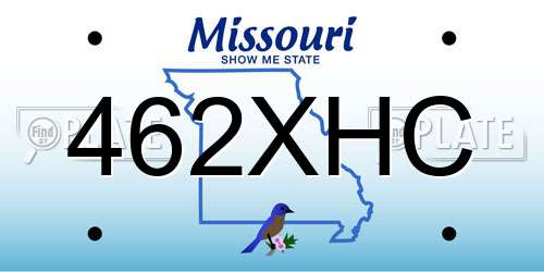 462XHC Missouri License Plate
