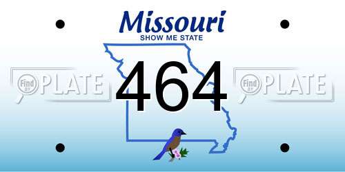 464 Missouri License Plate