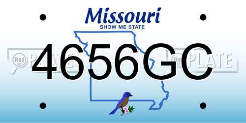 4656GC Missouri License Plate