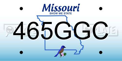 465GGC Missouri License Plate
