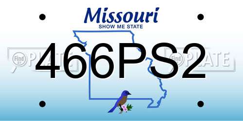 466PS2 Missouri License Plate