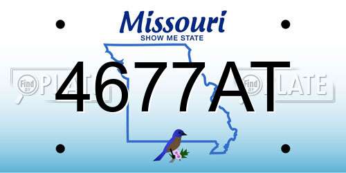 4677AT Missouri License Plate