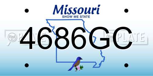 4686GC Missouri License Plate
