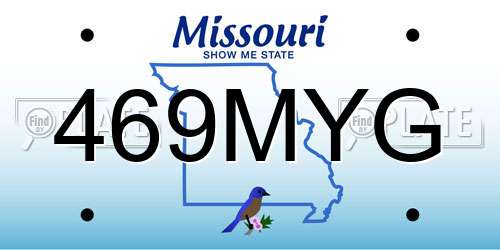 469MYG Missouri License Plate