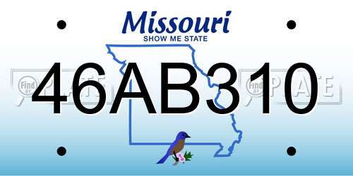 46AB310 Missouri License Plate