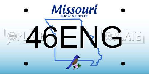 46ENG Missouri License Plate