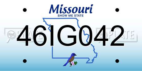46IG042 Missouri License Plate