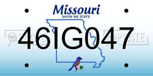 46IG047 Missouri License Plate