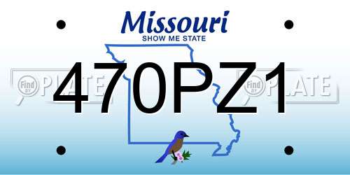 470PZ1 Missouri License Plate