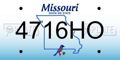4716HO Missouri License Plate