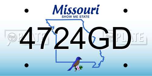 4724GD Missouri License Plate