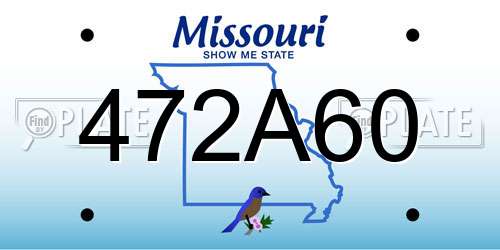 472A60 Missouri License Plate