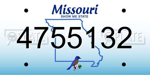 4755132 Missouri License Plate