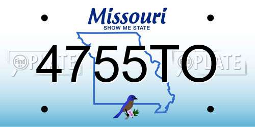 4755TO Missouri License Plate