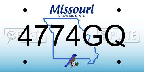 4774GQ Missouri License Plate